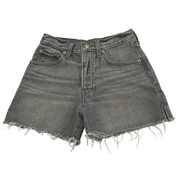 Lucky Brand Women’s Denim Jean Traveler Shorts Sz 0 Gray/Black Distress Frayed - Picture 2 of 14